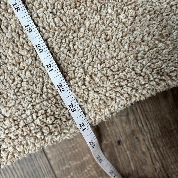 Old Navy Quarter Zip Sherpa Front Pockets Beige Women's Size Small - Picture 9 of 10